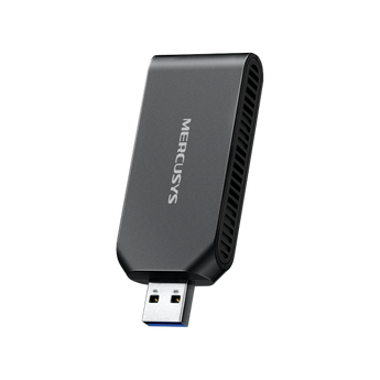 Adaptador Wireless USB Mercusys MA70XM. Velocidade Wi-Fi 6 (AX1800). Dual-Band (1201+574 Mbps). Interface USB 3.0. Instalação fácil (Driver interno). WPA3. - MA70XM