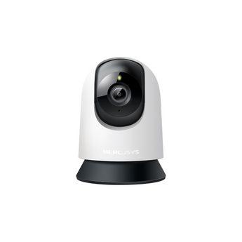 Câmara de segurança Wi-Fi com Pan/Tilt da Mercusys. A MC200 oferece vídeo 1080p, cobertura de 360°, deteção inteligente e áudio bidirecional. - MC200