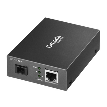 TP-Link MC212CS-2. Conversor de Média WDM Gigabit. Utiliza 1 só fibra (Monofibra) SC/UPC. TX 1310nm / RX 1550nm. Alcance até 2 km. Poupa custos de cablagem. - MC212CS-2