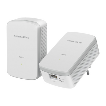 Mercusys MP300 KIT. Adaptadores Powerline HomePlug AV2. Velocidade de transmissão até 600 Mbps. Alcance 300m via rede elétrica. Plug & Play. Ideal para IPTV. - MP300 KIT
