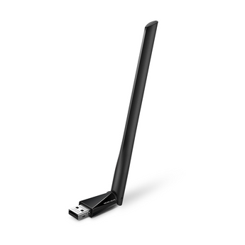Adaptador USB Wi-Fi High Gain Mercusys MU6H. Velocidade AC650 (433+200 Mbps). Antena externa de 5dBi para maior alcance. Dual Band (2.4/5GHz). Para Windows. - MU6H