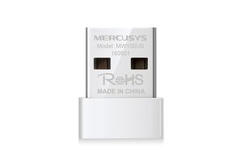 Adaptador USB Wi-Fi Nano Mercusys MW150US. Tamanho ultra-compacto (Plug & Forget), velocidade N150 (150Mbps). Ideal para portáteis e navegação web. - MW150US