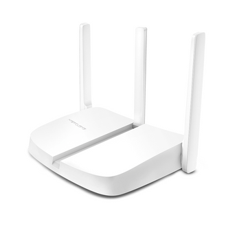 Router Wireless N 300Mbps Mercusys MW305R. 3 antenas de 5dBi para cobertura ampliada. Ideal para streaming HD e navegação. Instalação rápida. Controlo parental. - MW305R
