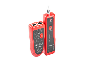 Testador de rede multifunções Lanberg NT-0501. Localizador de cabos (Wire Tracker) e verificador de continuidade. Para RJ45, RJ11, RJ12 e Coaxial. Inclui sonda e bolsa. - NT-0501