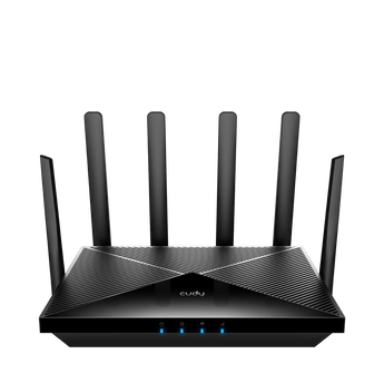 Cudy P5_EU 2.0: router 5G Release 16, Wi-Fi 6 AX3000, duas Nano SIM, quatro portas Gigabit, antenas celulares amovíveis, Mesh e VPN.