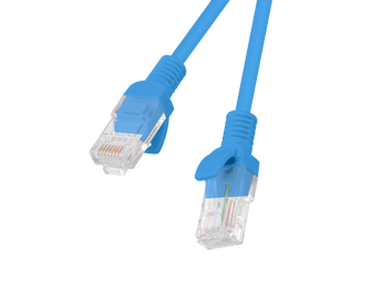 Cabo de rede Cat 6 de 0.5m (azul) da Lanberg. Cabo U/UTP com condutores CCA e revestimento PVC. Testado (Fluke) para garantir performance Gigabit. - PCU6-10CC-0050-B