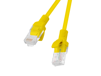 Cabo de rede Cat 6 de 3m (amarelo) da Lanberg. Cabo U/UTP com condutores CCA e revestimento PVC. Testado (Fluke) para garantir performance Gigabit. - PCU6-10CC-0300-Y