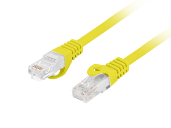 Cabo de rede Cat 6 de 3m (amarelo) da Lanberg. Cabo U/UTP com condutores 100% cobre (CU) e revestimento LSZH. Testado (Fluke) para garantir performance Gigabit. - PCU6-10CU-0300-Y