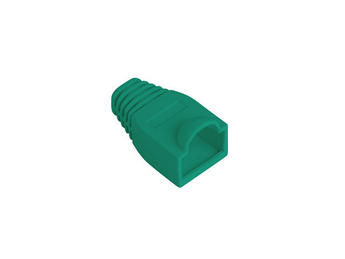 Pack de 100 Capas de proteção (Boots) para fichas RJ45 Lanberg PLB-1000-G. Cor Verde. Protege a patilha de bloqueio e alivia a tensão do cabo. Ideal para codificação por cores. - PLB-1000-G