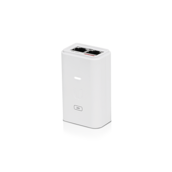 Injetor PoE Gigabit Ubiquiti (POE-24-24W-G-WH). 24V 1.0A (24W). Portas Gigabit, cor branca. Proteção ESD/Surtos e Remote Reset. Para airMAX AC e UniFi. - POE-24-24W-G-WH