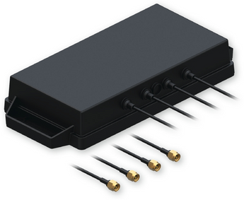 Antena omnidirecional Teltonika PR1KC540 para redes móveis 5G/4G. MIMO 4x4 com 4 conectores SMA Male, ganho até 4 dBi, cabos de 3m e proteção IP67/UV. - PR1KC540