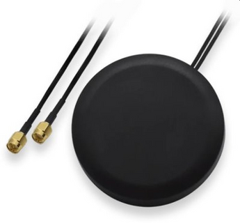 Antena de teto LTE/4G (PR1KCL25) da Teltonika. 2x SMA (MIMO), ganho 2.5 dBi, cabo 3m. Montagem "Screw", IP65 (excluindo saída de cabo). Ideal para veículos. - PR1KCL25