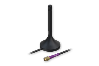 Antena móvel omnidirecional da Teltonika para 4G/LTE e 3G. Com base magnética e cabo de 3m para fácil instalação e melhoria do sinal em routers e modems. - PR1KS210