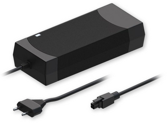 Fonte de alimentação original Teltonika 130W (50VDC, 2.6A). Conector industrial de 4 pinos. Eficiência Nível VI. Ideal para Switches PoE (Série TSW) e routers de alta potência. - PR313EU3