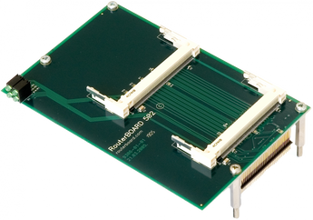 Placa de expansão (daughterboard) Mikrotik RB502. Adiciona 2 slots miniPCI à sua RouterBOARD RB800, permitindo um total de 6 slots miniPCI. - RB502