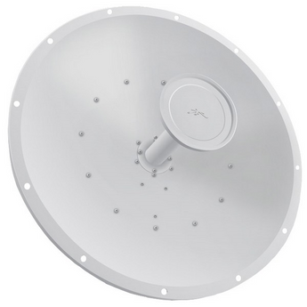 Ubiquiti Networks RD-2G24 is a 24dBi parabolic dish antenna operating on 2.4GHz, designed to work with Rocket M2 radios to create powerful 2x2 MIMO PtP bridges. - RD-2G24