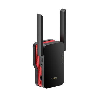 Cudy RE3000: repetidor Wi-Fi 6 com 2402 + 574 Mbps, porta Gigabit, satélite Cudy Mesh e backhaul Ethernet. Instalação direta na tomada.