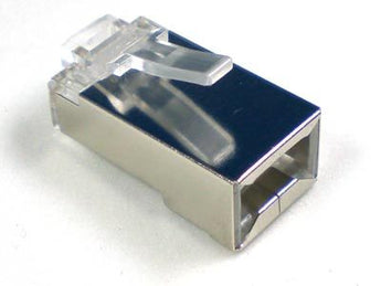 Conector RJ45 M blindado de categoria 5 com carcaça de plástico e material de contacto de fósforo bronze. - RJ45-TD109C5
