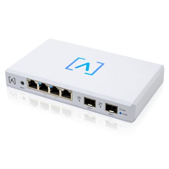 Projetado para máximo desempenho, o Route10 inclui quatro portas Ethernet de detecção automática que suportam conexões Ethernet de até 2.5 Gbps (10/100/1000/2500 Mbps). - ROUTE10