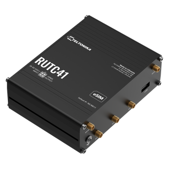 Teltonika RUTC41. Router Industrial de Próxima Geração. Wi-Fi 6 (802.11ax). 4G LTE Cat 4. 5 Portas Gigabit. CPU Dual-Core e 1GB RAM. Suporte Docker e eSIM. - RUTC41000000