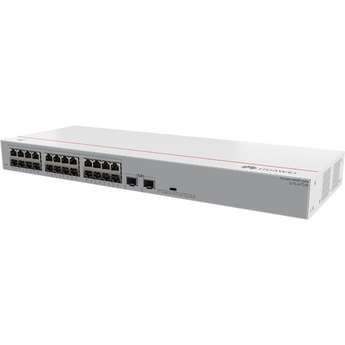 Switch de Acesso Huawei S110-24T2SR com 24 portas Gigabit Ethernet de dados e 2 SFP Uplink. Capacidade de 52 Gbit/s e design de 1U sem ventoinhas. - S110-24T2SR