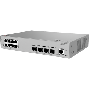8 portas GE (não-PoE) e 4 uplinks 1G SFP. Capacidade 24 Gbit/s. Compacto (250mm). - S220-8T4S