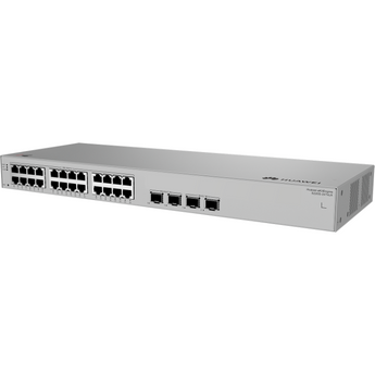 24 portas GE (não-PoE), 2 uplinks 10G SFP+ e 2 uplinks 2.5G SFP. Capacidade 98 Gbit/s. Design fanless. - S220S-24T4JX
