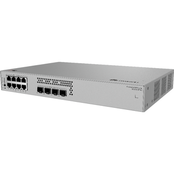 8 portas GE PoE+ (128W) e 4 uplinks 2.5G SFP. Capacidade 36 Gbit/s. Design fanless (silencioso). - S220S-8P4J