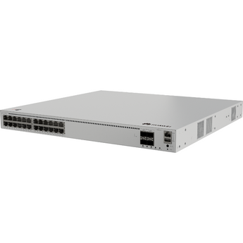 Switch de 24 portas 2.5G PoE+ da Huawei com 4 uplinks 10G SFP+. O S310-24PN4X oferece um orçamento de potência de 400W e capacidade de empilhamento (stacking). - S310-24PN4X