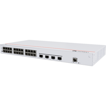 24 portas GE (não-PoE) e 4 uplinks 10G SFP+. Capacidade de 128 Gbit/s e iStack. Ideal para PMEs. - S310-24T4X