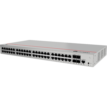 Switch de 48 portas 2.5G PoE+ da Huawei com 4 uplinks 10G SFP+. O S310-48PN4X oferece 360W de potência e capacidade de empilhamento (stacking). - S310-48PN4X