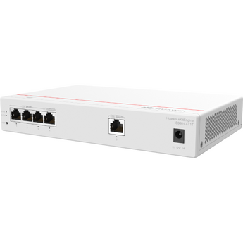 Gateway "tudo-em-um" da Huawei que combina router, switch de 4 portas GbE e controlador para 32 APs. O S380-L4T1T é ideal para redes de PMEs. - S380-L4T1T