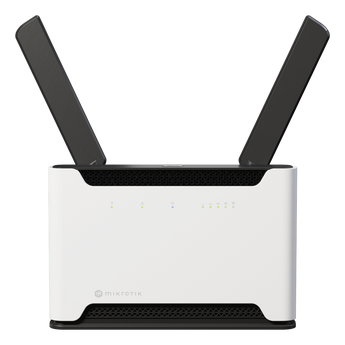 Router MikroTik Chateau LTE7 ax (S53UG+5HaxD2HaxD-TC&R11e-LTE7). Wi-Fi 6 Dual-Band. Modem LTE Cat7 (300Mbps). 1x Porta 2.5G + 4x Gigabit. CPU Quad-Core 1.8GHz, 1GB RAM. - S53UG+5HAXD2HAXD-TC&R11E-LTE7
