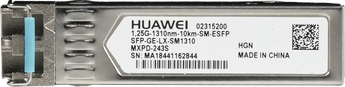 Módulo ótico Huawei SFP-GE-LX-SM1310. eSFP 1GBASE-LX (Single-Mode) para 10km (1310nm). Conector LC. PN 02315200. - SFP-GE-LX-SM1310