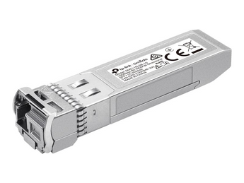 TP-Link SM5110LSB-10. Módulo Transceptor SFP+ 10 Gbps WDM (Lado B). Transmissão Bidirecional numa só fibra. TX 1270nm / RX 1330nm. Alcance 10 km. Suporta DDM. - SM5110LSB-10