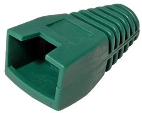 Tampa protetora com recorte para conectores RJ45. Adequada para distinguir cabos. - T-RJ45-GN