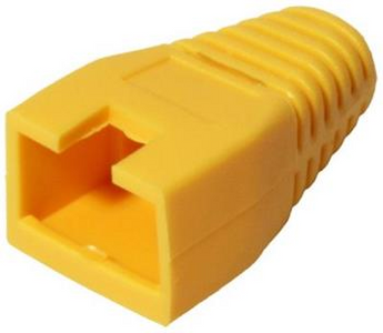 Tampa protetora com recorte para conectores RJ45. Adequada para distinguir cabos. - T-RJ45-YL