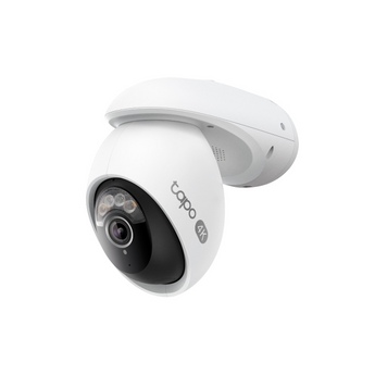TP-Link Tapo C560WS. Câmara Exterior Pan/Tilt com Resolução 4K (8MP). Conexão Wi-Fi 6 Dual-Band e Ethernet. Reconhecimento Facial Local Gratuito. Visão Noturna a Cores Starlight. - TAPO C560WS