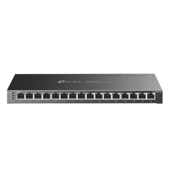 Switch Gigabit Smart TP-Link TL-SG2008P. 8 portas (4 PoE+ com 62W). Integrado no Omada SDN para gestão centralizada na Cloud. Segurança robusta, VLAN e QoS. Fanless. - TL-SG2016P