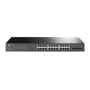TP-Link JetStream TL-SG2428P. Switch L2+ Gerível com 24 portas PoE+ (250W totais) e 4 Slots SFP Gigabit. Suporta Static Routing e Gestão Cloud Omada SDN. - TL-SG2428P