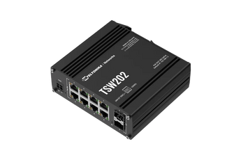 O TSW202 é um switch Ethernet PoE+ gerenciado, projetado para fornecer capacidades de gerenciamento de rede granulares enquanto centraliza a distribuição de energia. Este switch PoE+ permite flexibilidade sobre o gerenciamento e o fornecimento de ene