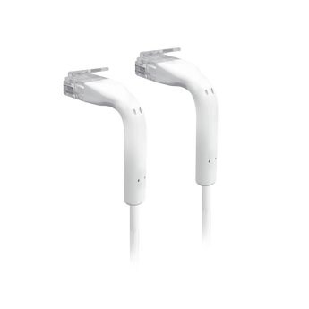 Pack Económico de 50 Cabos Ethernet Ubiquiti UniFi 0.1m (10cm) Branco. Ideal para Switch de 48 Portas. Design Ultra-Fino (3mm). Conectores dobráveis. - U-CABLE-PATCH-RJ45-50