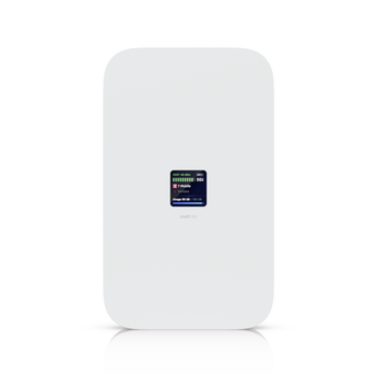 Router 5G de alta performance (3.4 Gbps). Porta 2.5 GbE, PoE, Dual SIM/eSIM e ecrã tátil. Failover perfeito para UniFi. - U5G-MAX