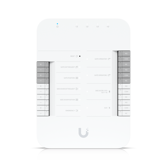 O UA-HUB-GATE é um hub avançado da Ubiquiti projetado para integrar leitores de acesso e intercomunicadores na gestão de portões e entradas exteriores. Ideal para ambientes residenciais, comerciais ou industriais, este hub proporciona controlo de ace