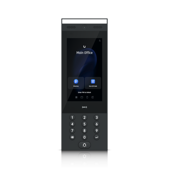 UniFi Access Intercom (UA-Intercom): Ecrã tátil 7", câmara, leitor NFC/PIN/Móvel. Videoporteiro e controlo de acesso IP65, UL 294, PoE - UA-INTERCOM