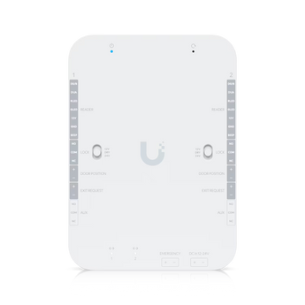 Ubiquiti UA-RETROFIT-HUB-2. Controlador de acessos para 2 portas. Permite integrar leitores de terceiros (Wiegand) no sistema UniFi Access. Alimentação DC. Montagem DIN-Rail. - UA-RETROFIT-HUB-2