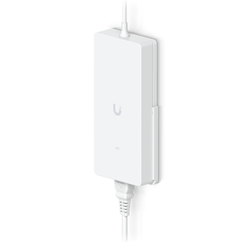 Um adaptador de corrente alterna (AC) fornece 210W a 54V DC para um switch PoE. - UACC-ADAPTER-AC-210W