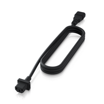 Cabo de alimentação Ubiquiti C13 para C14. 1.8m de comprimento, 10A/250V. Ideal para ligar dispositivos (switches, UPS) a PDUs em bastidores. - UACC-CABLE-C13-C14