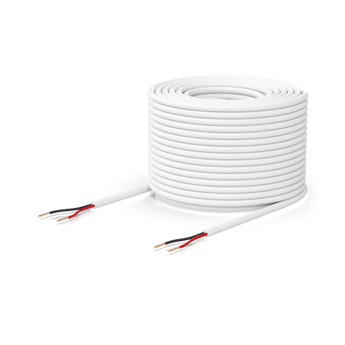 Bobine de cabo de 152.4m (500ft) Ubiquiti 1P. 2 condutores 18 AWG de cobre sólido. Ideal para ligar fechaduras elétricas/magnéticas ao UniFi Access Hub. - UACC-CABLE-DOORLOCKRELAY-1P