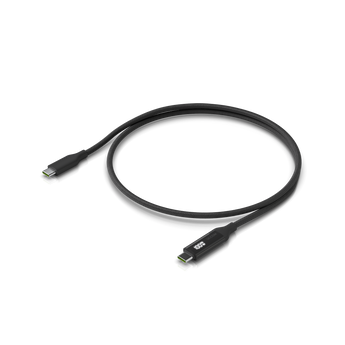 Cabo USB-C Ubiquiti (1m) com medidor de potência integrado. Suporta 100W (PD) e 480 Mbps. Design trançado (braided) para máxima durabilidade. - UACC-CABLE-USB-100W-1M-BK